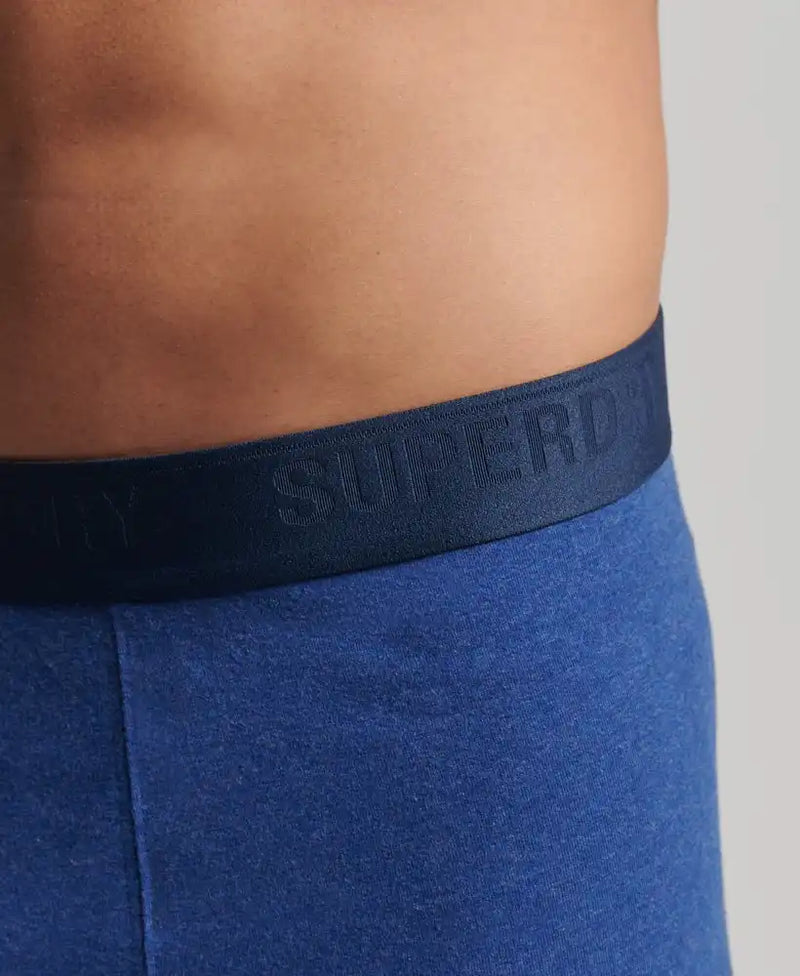 Superdry Mens Boxers 2 Pack Bright Blue/Navy Marl Northern Ireland