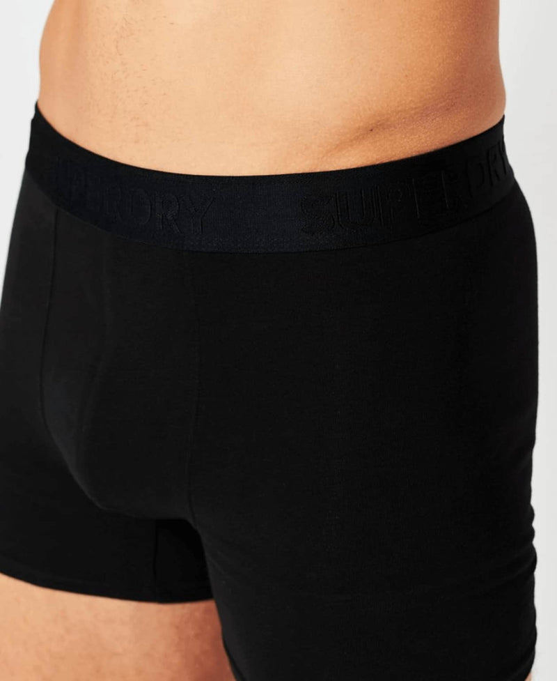 Superdry Organic Cotton Classic 3 Pack Boxers - Black