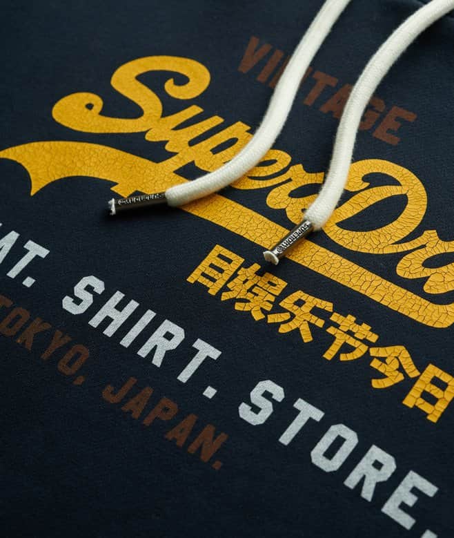 Superdry Mens Cali Relaxed Hoodie Eclipse Navy Northern Ireland