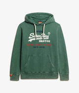 Superdry Mens Cali Relaxed Hoodie International Pine Northern Ireland