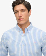 Superdry Mens Classic Oxford Shirt Broker Blue Stripe Northern