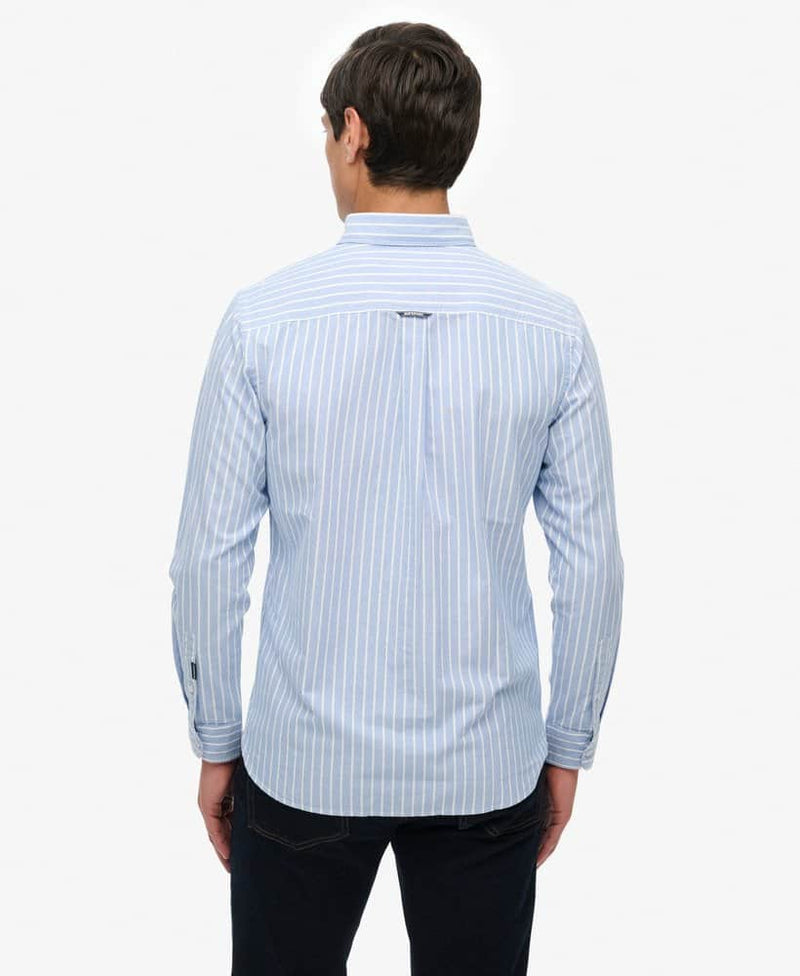 Superdry Mens Classic Oxford Shirt Broker Blue Stripe Northern