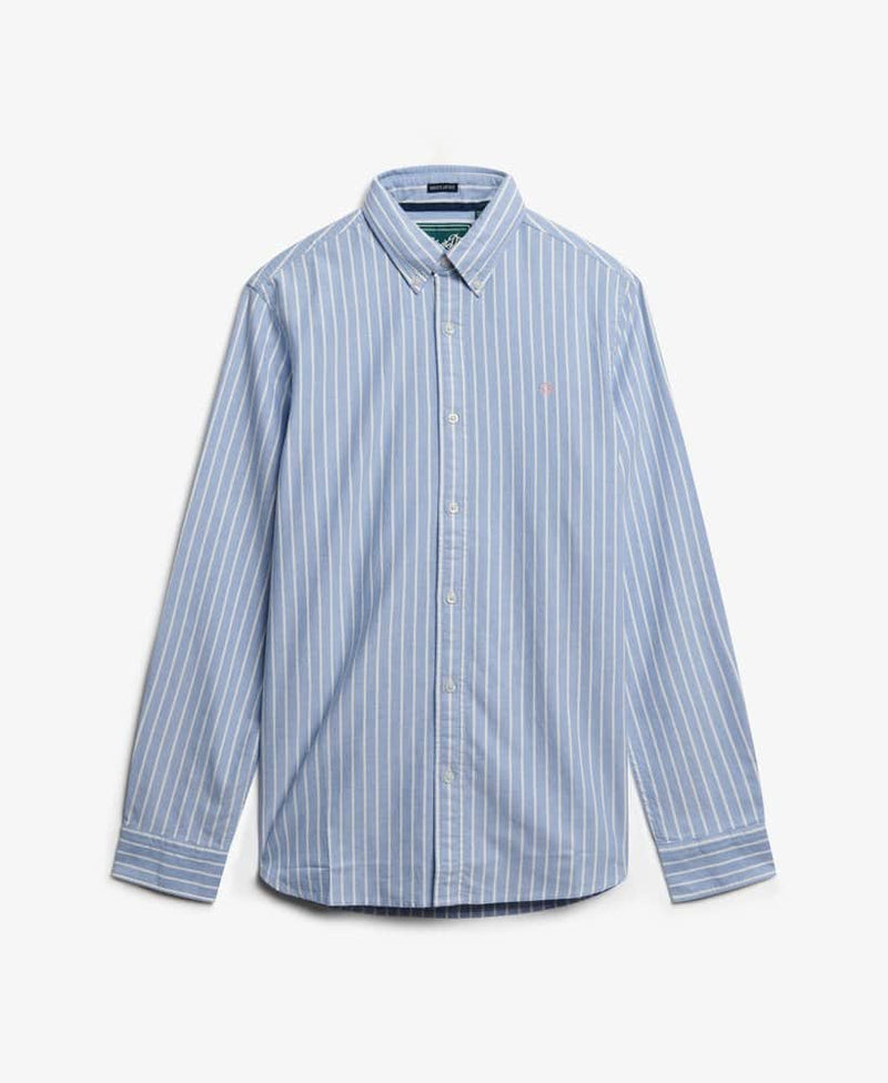 Superdry Mens Classic Oxford Shirt Broker Blue Stripe Northern