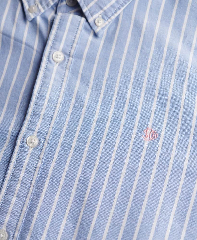 Superdry Mens Classic Oxford Shirt Broker Blue Stripe Northern