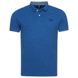 Superdry Mens Classic Pique Polo Shirt M1110343A Bright Blue Marl