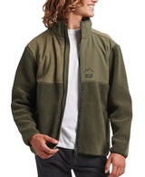 Superdry Mens Code XPD Borg Fleece Jacket Khaki Green Ballynahinch