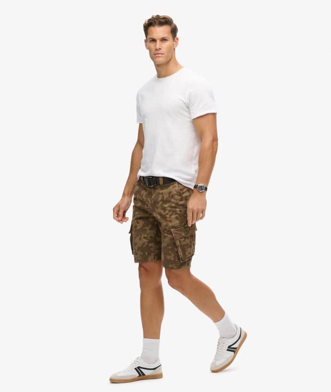 Superdry Mens Core Cargo Shorts American Woodland Camo Northern