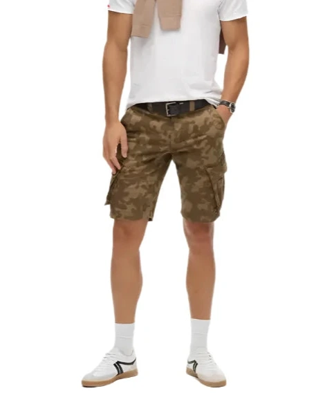 Superdry Mens Core Cargo Shorts American Woodland Camo Northern