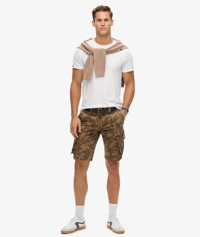 Superdry Mens Core Cargo Shorts American Woodland Camo Northern