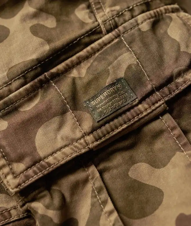 Superdry Mens Core Cargo Shorts American Woodland Camo Northern