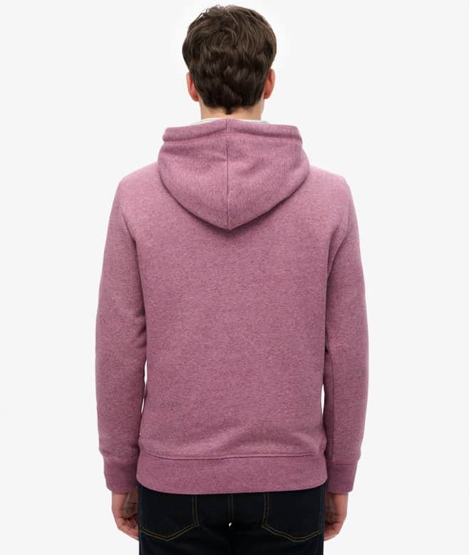 Superdry Mens Core Logo Great Outdoors Hoodie Beach Burgundy Grit