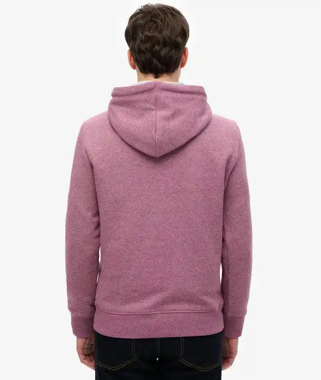 Superdry Mens Core Logo Great Outdoors Hoodie Beach Burgundy Grit