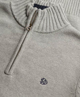 Superdry Mens Cotton Half Zip Knit Jumper Grey Marl Northern Ireland