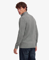 Superdry Mens Cotton Half Zip Knit Jumper Grey Marl Northern Ireland