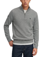 Superdry Mens Cotton Half Zip Knit Jumper Grey Marl Northern Ireland