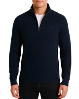 Superdry Mens Cotton Half Zip Knit Jumper Navy Northern Ireland