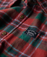 Superdry Mens Cotton Lumberjack Shirt Buckshot Check Red Northern