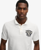 Superdry Mens Crest Polo Shirt Optic White Northern Ireland Belfast