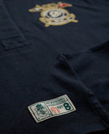 Superdry Mens Double Emblem Rugby Shirt Eclipse Navy Northern Ireland