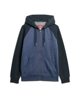 Superdry Mens Essential Baseball Zip Hoodie Heritage Navy Marl