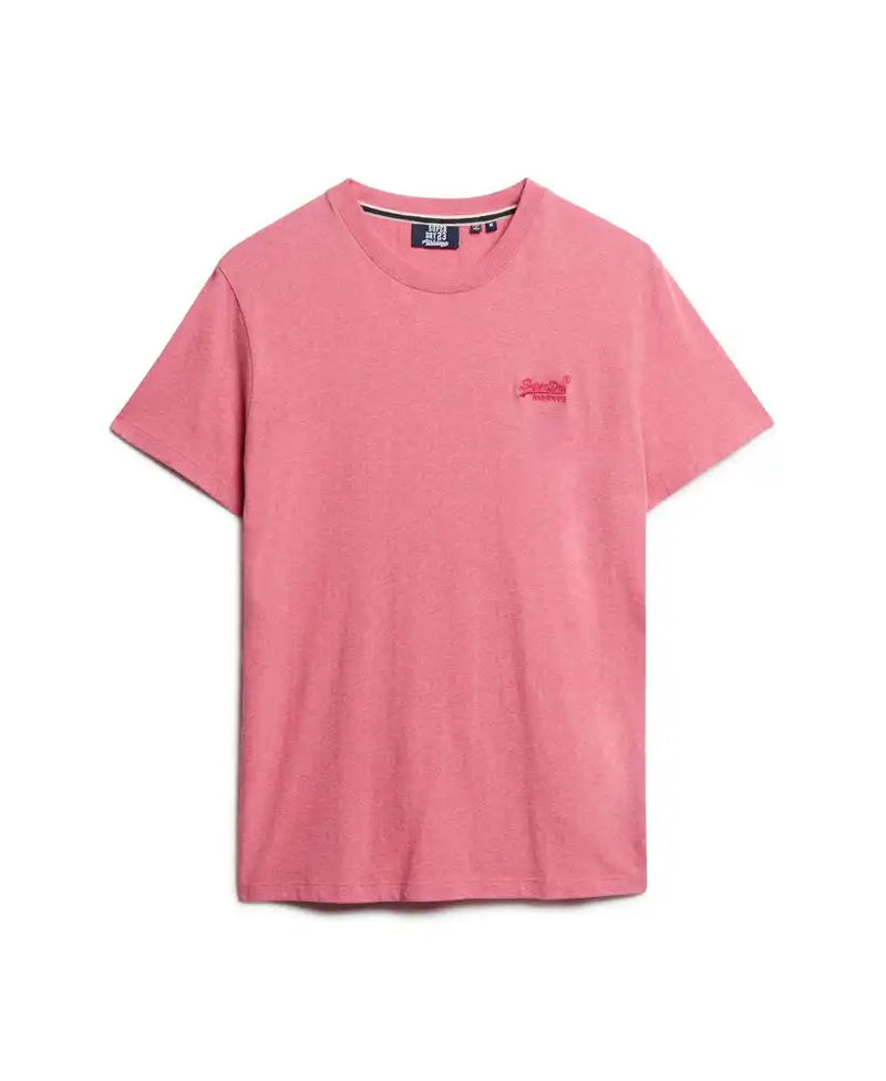 Superdry Men’s Essential Logo Emb T-Shirt Punch Pink Marl Northern