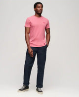 Superdry Men’s Essential Logo Emb T-Shirt Punch Pink Marl Northern