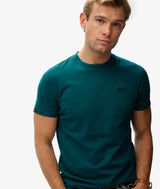 Superdry Mens Essential Logo Embroidered T-Shirt Storm Green Northern