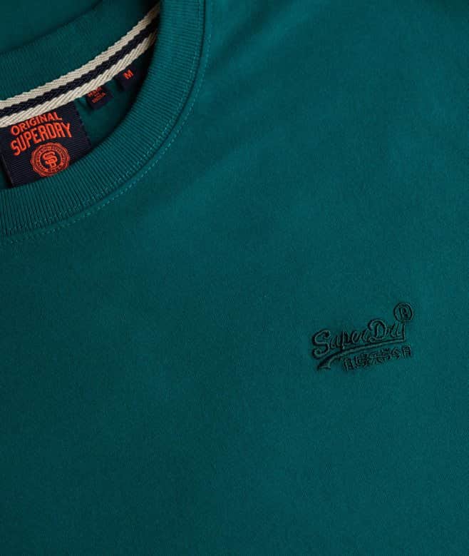 Superdry Mens Essential Logo Embroidered T-Shirt Storm Green Northern