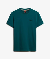 Superdry Mens Essential Logo Embroidered T-Shirt Storm Green Northern