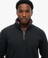 Superdry Mens Essential Logo Half Zip Sweatshirt Eclipse Navy