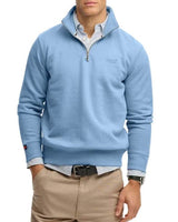 Superdry Mens Essential Logo Half Zip Sweatshirt Endless Sky Blue