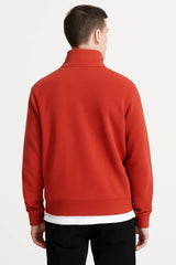 Superdry Mens Essential Logo Henley Cinnibar Orange Marl Northern
