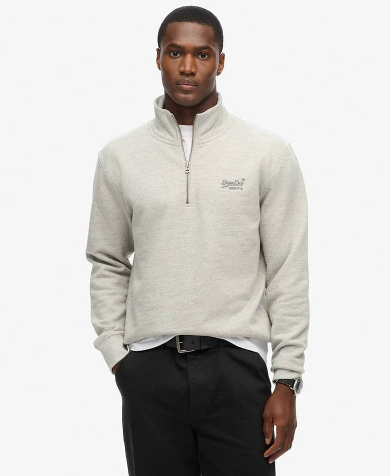 Superdry Mens Essential Logo Henley Varsity Grey Grindle Northern