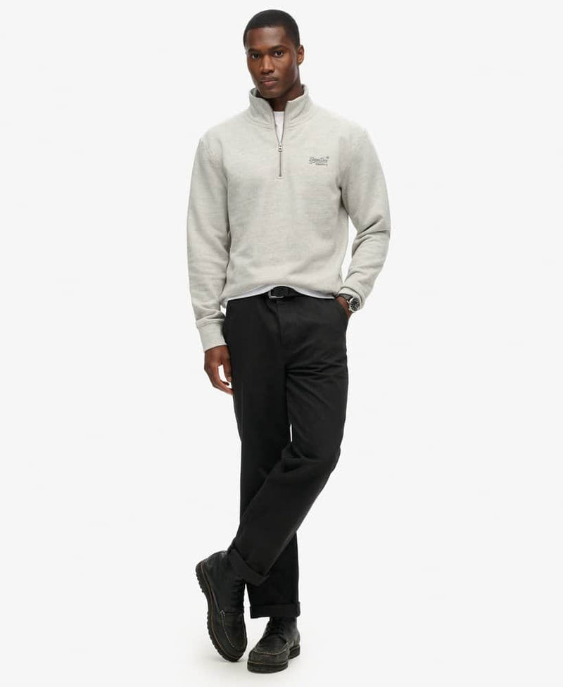 Superdry Mens Essential Logo Henley Varsity Grey Grindle Northern