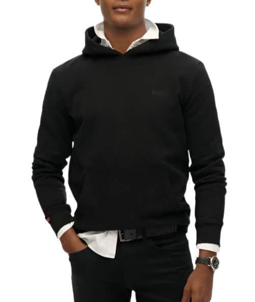 Superdry Mens Essential Logo Hoodie Black Northern Ireland Belfast