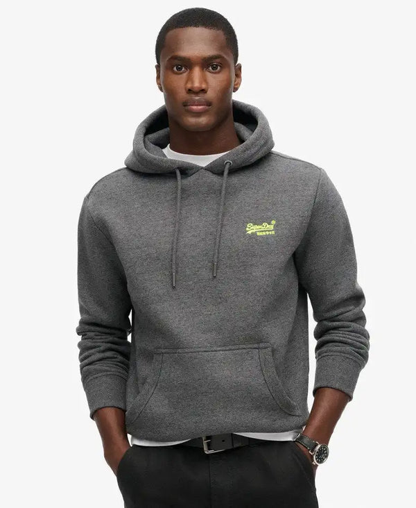 Superdry Mens Essential Logo Hoodie Carbon Grey Marl Northern Ireland