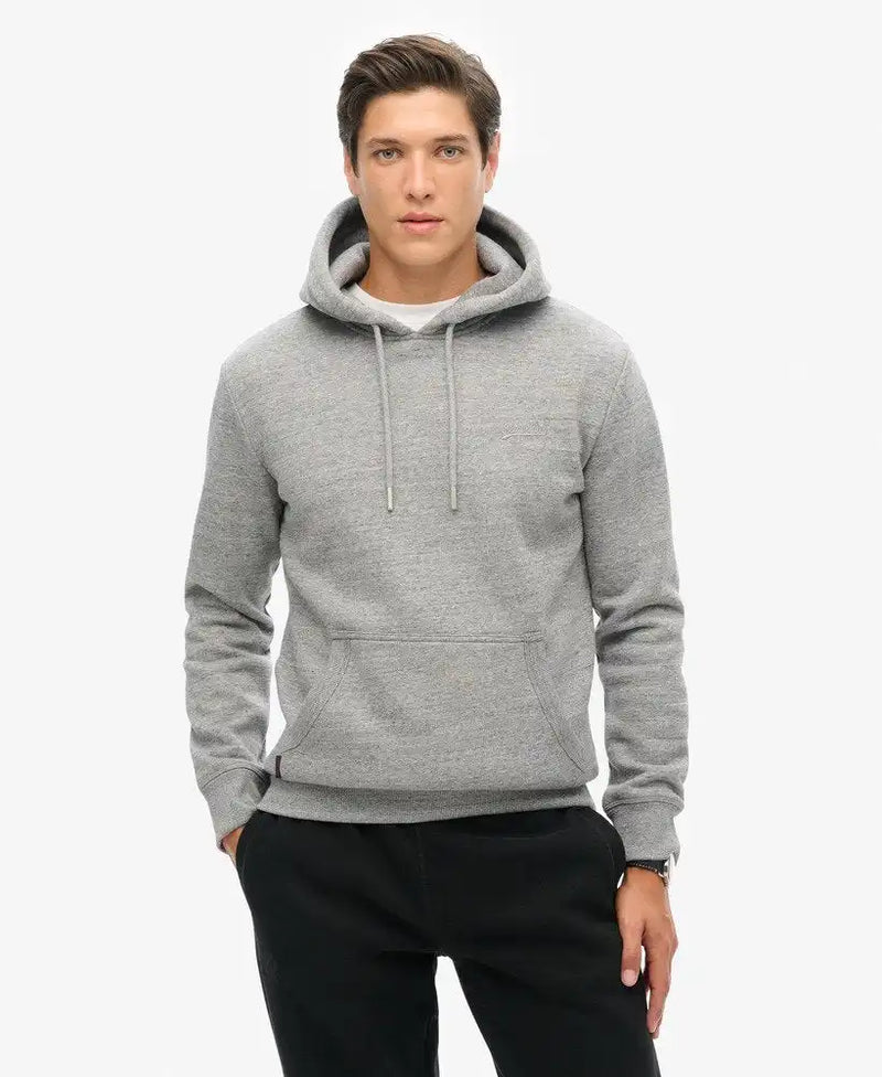 Superdry Mens Essential Logo Hoodie Dark Grey Fleck Northern Ireland