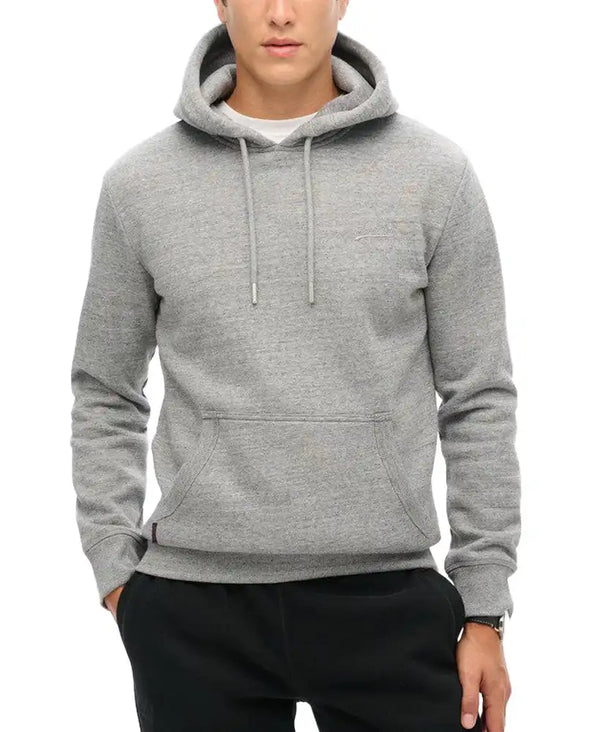 Superdry Mens Essential Logo Hoodie Dark Grey Fleck Northern Ireland