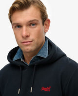 Superdry Mens Essential Logo Hoodie Eclipse Navy Northern Ireland