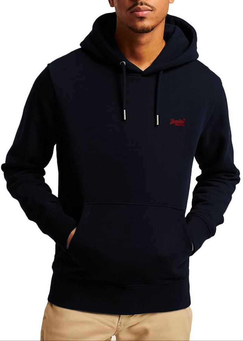 Superdry Mens Essential Logo Hoodie Eclipse Navy Northern Ireland