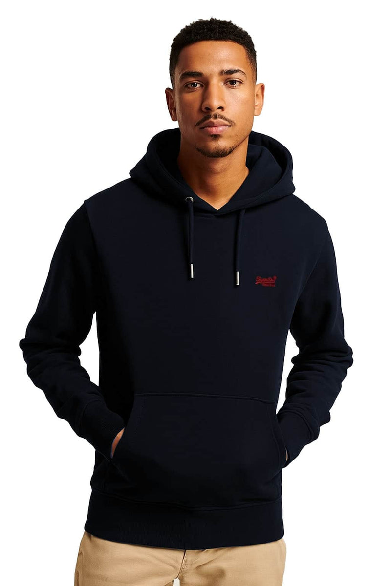 Superdry Mens Essential Logo Hoodie Eclipse Navy Northern Ireland