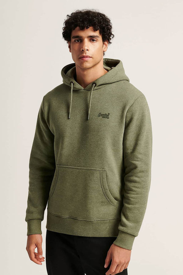 Superdry Mens Essential Logo Hoodie Faded Sage Green Northern Ireland