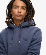 Superdry Mens Essential Logo Hoodie Heritage Navy Marl Northern