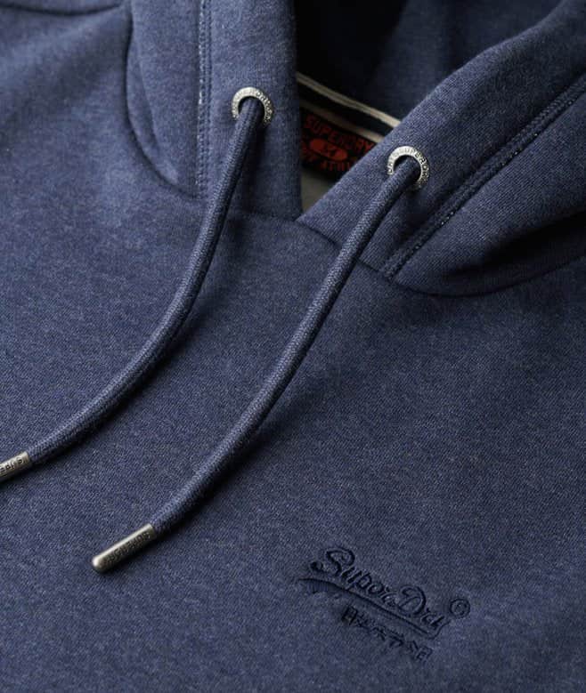 Superdry Mens Essential Logo Hoodie Heritage Navy Marl Northern