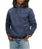 Superdry Mens Essential Logo Hoodie Heritage Navy Marl Northern