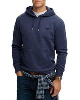 Superdry Mens Essential Logo Hoodie Heritage Navy Marl Northern