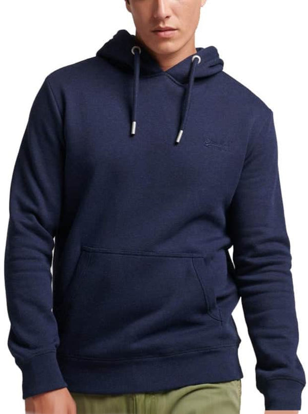 Superdry Vintage Logo Embroidered Hoodie Rich Navy Marl - 