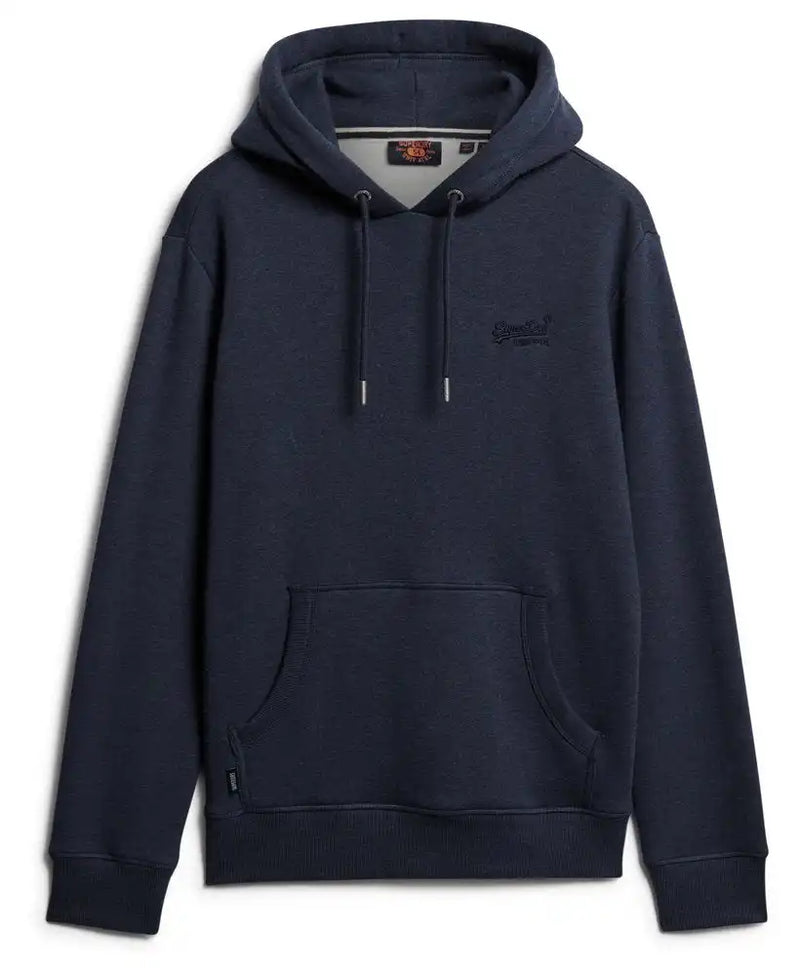 Superdry Mens Essential Logo Hoodie Heritage Rich Navy Marl Northern