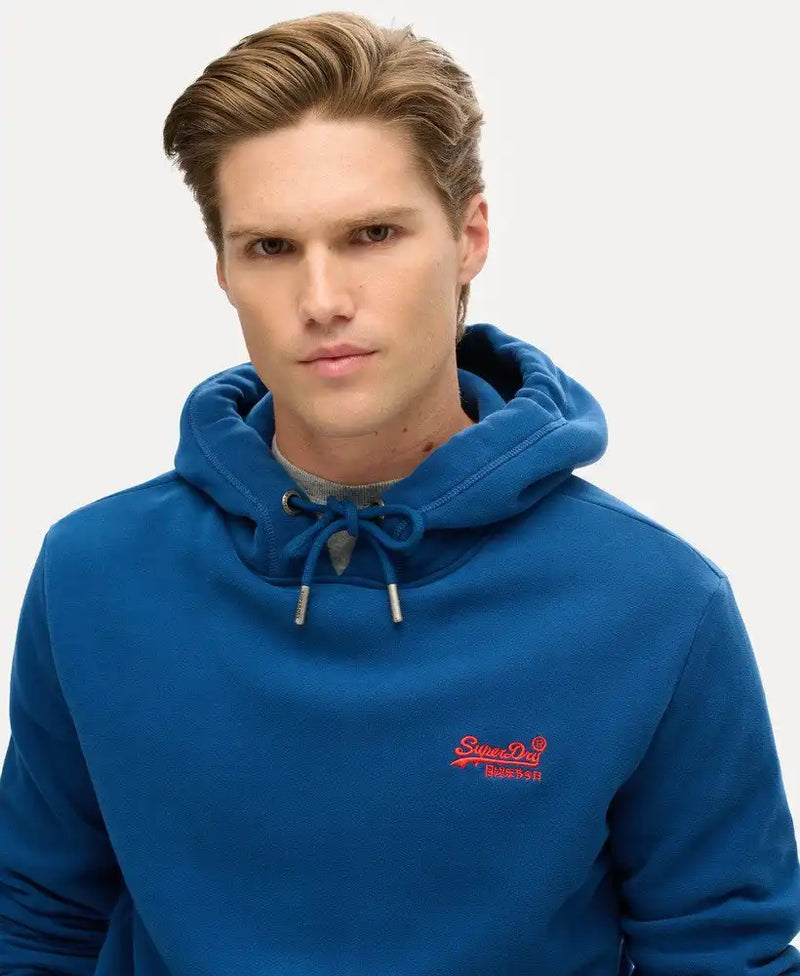 Superdry Mens Essential Logo Hoodie Pilot Mid Blue Northern Ireland