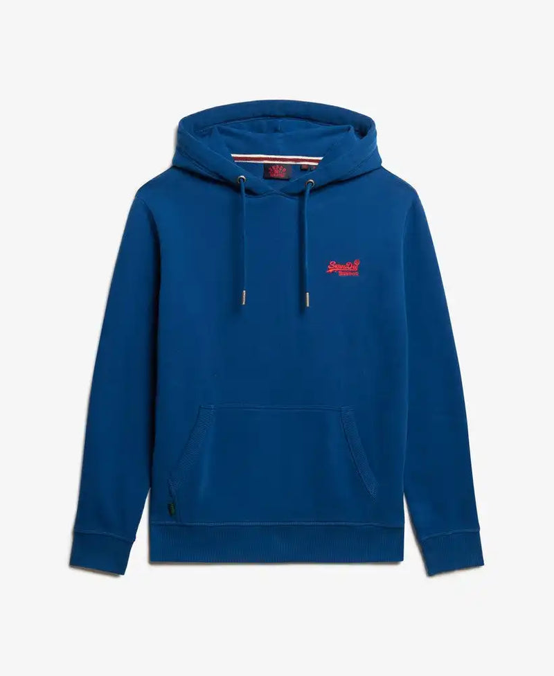 Superdry Mens Essential Logo Hoodie Pilot Mid Blue Northern Ireland